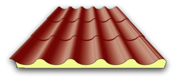 Roof panels in tile profile