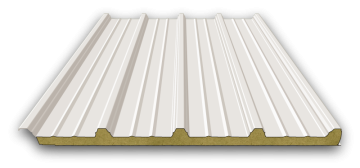 Rockwool insulated wall panels with secret fixing joints