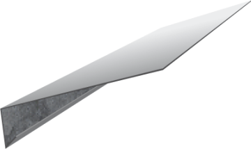 Water deflector flashing - Upper drip edge