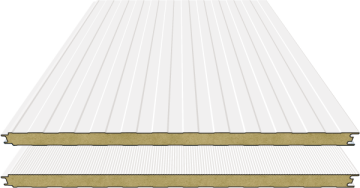 Rockwool insulated wall panels with open fixing joints