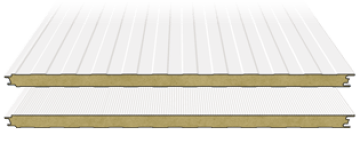 Rockwool insulated wall panels with open fixing joints