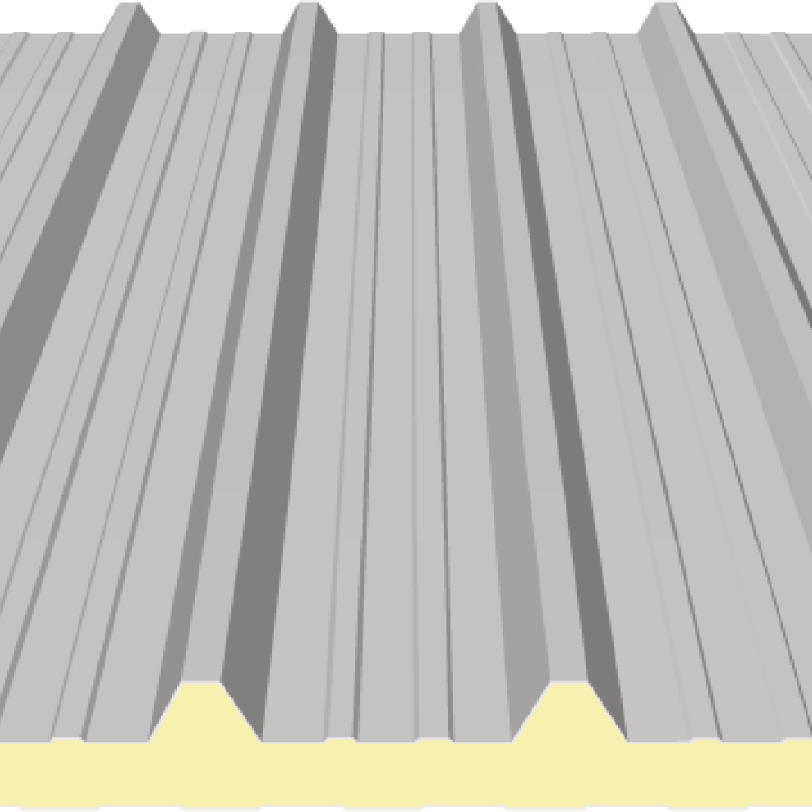 Easy Wand Grau Silber isoliert Panel ISOLIERT Sandwichplatten Dachplatten 