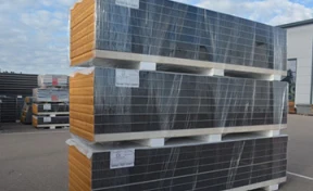 Stacked sandwich panels in the sunshine