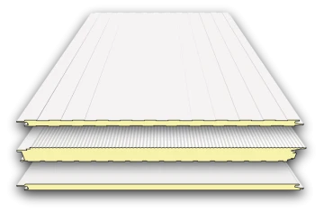 Sandwich panels walls with secret fixing joints 