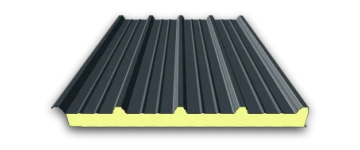 Isolerad takpanel - 100mm - Externa Färger: RAL 7016 Isolerad takpanel - 100mm - Externa Färger: RAL 7016