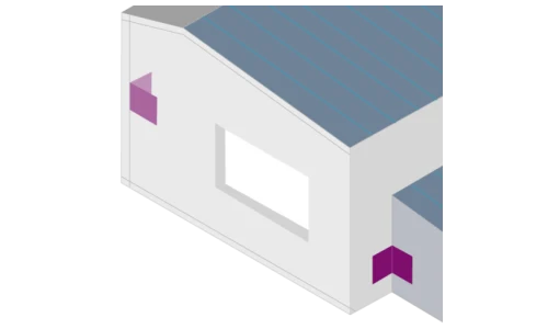 Inneneckprofil Position am Haus